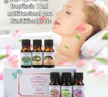 jogo 6pc oil com fragrância essential oil 10ml multifuncional para humidificador